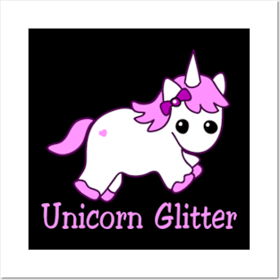 Lovely Baby Unicorn Glitter Costume Gift Posters and Art